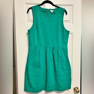 J. Crew Fit and Flare green sleeveless dress size XL EUC